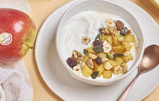 Yogur con manzana